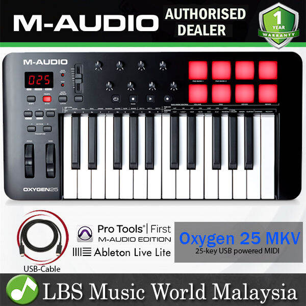 M-Audio Oxygen 25 MKV USB MIDI 25 Key Keyboard Controller With Smart  Control and Auto Mapping (M Audio) | Lazada