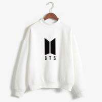 คอกลมลายแขนยาวและเสื้อกันหนาวกำมะหยี่2018ตัวอักษร BTS สไตล์ใหม่การค้าต่างประเทศ