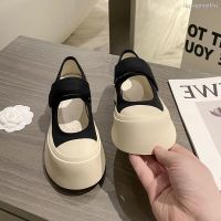 COD SDFGERTERTEEE ☋French Mary Jane women s shoes mona with ugly cute big head canvas shoes women s small white platform shoes retro shoes summer