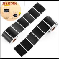 3SS3SONG 120pcs/roll บ้าน กระดานดำ เครื่องเทศ สติ๊กเกอร์ฉลาก แท็กขวด ปากกามาร์กเกอร์ ป้ายกระดานดำ