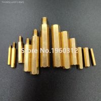 ▧㍿☼ 5-20pcs M2/M2.5/M3 M4 M5 M6xL Hex head Brass Spacing Screws Threaded Pillar PCB Computer PC Motherboard StandOff Spacer L 3-20mm