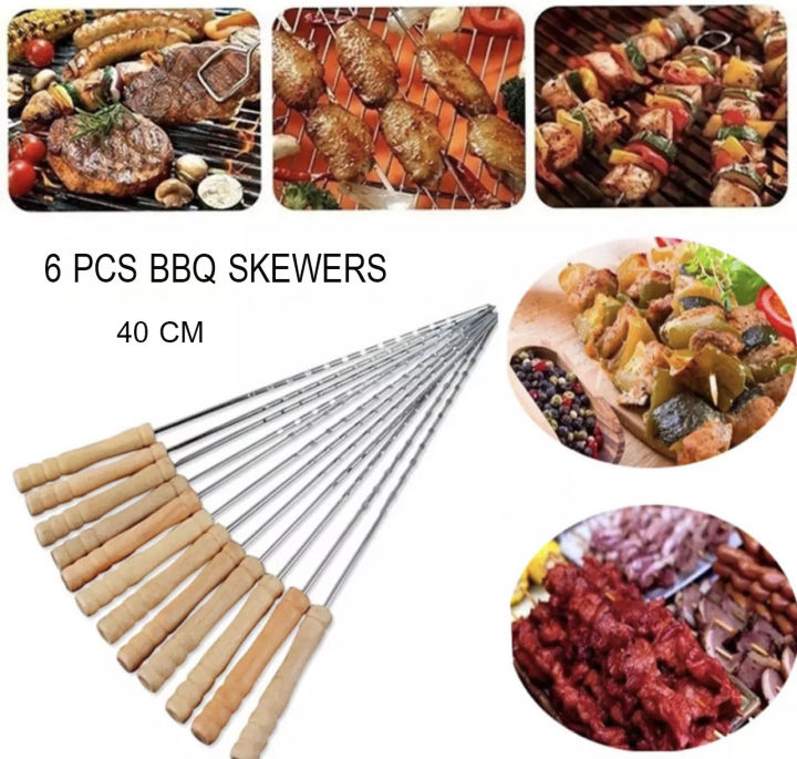 6-ชิ้น-bbq-skewers-ไม้เสียบบาบีคิว-ขนาด-40cm-สแตนเลส-ไม้บาบีคิว-เหล็กเสียบปิ้ง-เหล็กบาบีคิว-ไม้เสียบปิ้ง-ไม้เสียบอาหาร-ไม้เสียบปลาเผา