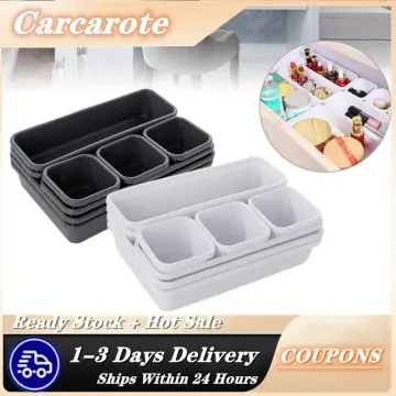 8Pcs Storage Box Drawer Organizers Dustproof Desk Kitchen Bathroom  Accessories