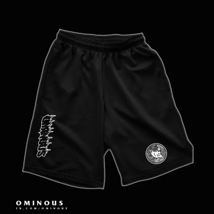 Ominous (grapic design) jogger short black | Lazada PH