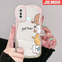 JIUMOO เคส Y5s สำหรับ VIVO Y19เคสเนื้อครีมลายบอทเคสนิ่มกันกระแทกเคสโทรศัพท์โปร่งใส TPU ป้องกันการตกหล่นเจลซิลิกาแบบใสฝาครอบป้องกันเลนส์กล้องถ่ายรูป