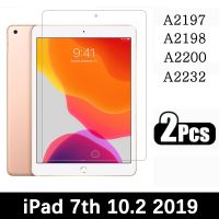 (2 Packs) Tempered Glass For Apple iPad 7 10.2 7th Gen 2019 A2197 A2198 A2200 A2232 Full Coverage Screen Protector Tablet Film Bag Accessories