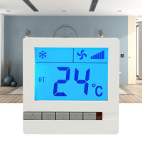 ตัวควบคุมอุณหภูมิ Digital Thermostat NTC Thermistor Fan Coil Unit Temperature Control LCD Display Delay Compressor Protection