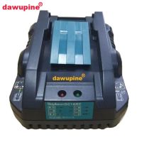 Dawupine ที่ชาร์จแบตเตอรี่ลิเธียมไอออนคู่4A กระแสไฟที่ชาร์จสำหรับ Makita 14.4V 18V Bl1430 BL1830 DC18RC เครื่องมือไฟฟ้า DC18RA