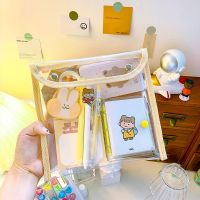 1pc Big Storage Clear PVC Stationery Storage Bag Pencil Cases Boxes