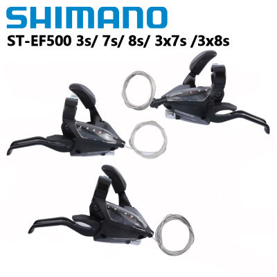 Shimano ST-EF500 Shifter 3S 7S 8S EZ FIRE PLUS Ke Lever 21Speed 24Speed dengan หน้าต่างจักรยานเสือภูเขา MTB Berbasikal Bahagian