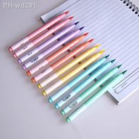 6 Pcs/Set Cute Highlighter Pen Soft Brush Calligraphy Pens Art Marker Pen for School Drawing Painting Kawaii Stationery