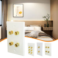 Audio Wall Plate สกรูประเภท Banana Jack แผ่นอุปกรณ์ดิจิตอล ABS Binding Post แผงลำโพงสำหรับอุปกรณ์อิเล็กทรอนิกส์ที่มีประโยชน์ Banana Jack