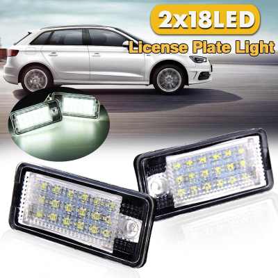 2ชิ้นแผ่นเรืองแสงหมายเลขป้ายทะเบียนรถ LED 8E0807430A 8E0943022B 8E0943021B 8E0807430B สำหรับ Audi A4 S4 RS4 A3 S3 A6 C6 S6 A5 RS6