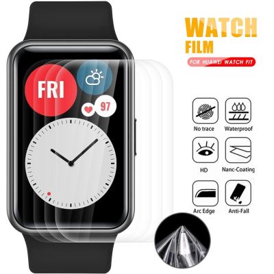 1/3/5/8pcs Full Screen Protectors for Huawei Watch Fit TPU Soft Hydrogel Film HD Smart Watch Explosion Proof Protective Films