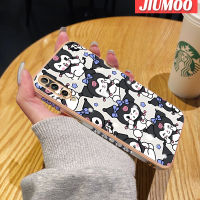 JIUMOO เคสสำหรับ Huawei Y9s P Smart Pro 2019ลายการ์ตูน Happy Kuromi ใหม่กรอบสี่เหลี่ยมพื้นผิวชุบซิลิก้าเจลนิ่มกันกระแทกเคสมือถือรวมเลนส์กล้องถ่ายรูปฝาครอบป้องกัน