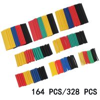 164pcs 328pcs Heat Shrink Tube Kit Shrinking Assorted Polyolefin Insulation Sleeving Heat Shrink Tubing Wire Cable 8 Sizes