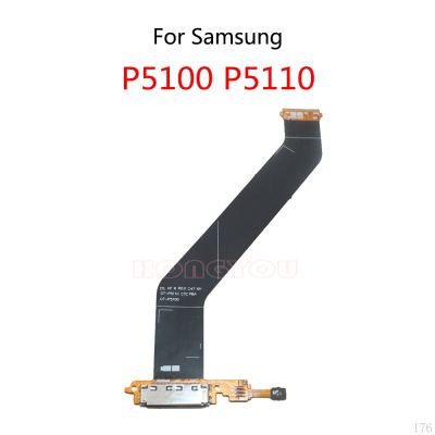 【♘COD Free Cas♘】 nang20403736363 ช่องเสียบพอร์ตชาร์จตัวเชื่อมต่อแท่นชาร์จ Usb ปลั๊กหัวเสียบสายเคเบิ้ลยืดหยุ่นสำหรับ Samsung Galaxy P5100 P5110แท็บ Gt-P5100 2 10.1