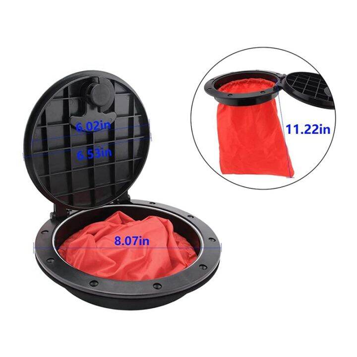 2x-deck-plate-kit-kayak-deck-hatch-with-storage-bag-for-kayak-boat-fishing-rigging-black-6inch