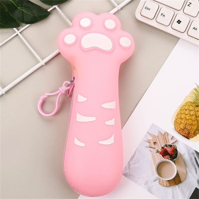 Claw Cartoon Bag Cat Pencil Silicone Student Large Capacity Capacity Pencil Case Cat Claw Cat Claw Pencil Case