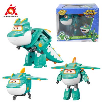 ZZOOI Super Wings Transforming TINO 5 Inches 3 Modes Dinosaurs Robot Airplane Deformation Transformation Action Figure Kid Toy Gift