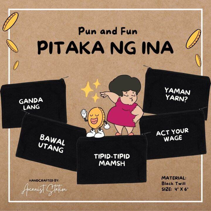 Pitaka ng ina Pun and Fun Tagalog Witty Coin Purse Lazada PH