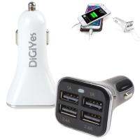 ที่ชาร์จช่องเสียบไฟแช็กบุหรี่สำหรับรถยนต์34W 5V 6.8A 4พอร์ต USB เหมาะสำหรับ iPhone / iPad/Samsung/แท็บเล็ต/เครื่องเล่น MP3