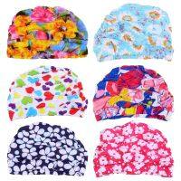 6pcs Pleated Swimming Caps Adults Fashionable Swimming Hats (Random Pattern) Swim Caps