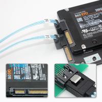 SATA 90องศา3.0สาย Mini SAS 6Gbps 4 SATA ถึง4 SATA 7 Pin สายข้อมูล SSD