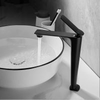 Bathroom Faucets BlackWhite ss Basin Mixing Faucet Cold Hot Water Crane Waterfall Tap Deck Mounted Sink Mixer Taps Torneira