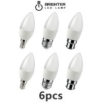 6pcs Led Candle Bulb C37 3W-7W 220V super bright warm white light without stroboscopic suitable for childrens room study mall