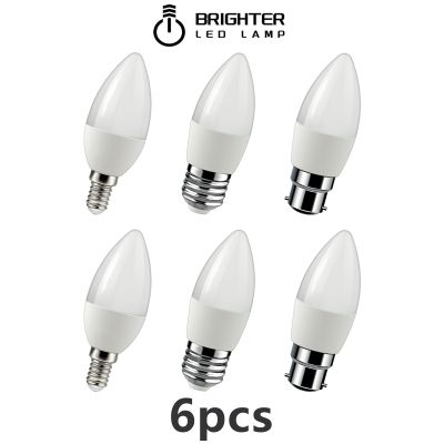 【CW】 6pcs Led Candle Bulb C37 3W-7W 220V super bright warm white light without stroboscopic suitable for children  39;s room study mall