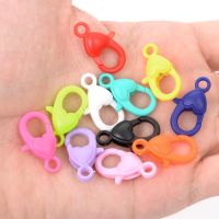 ❈▩❦ 20Pcs/Lot 22x12mm 14 Colors Plastic Oval Heart Shape Lobster Clasp Hooks Keychain Connectors for DIY Jewelry Chain Accessories