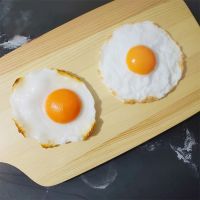 Simulation Egg Fake Food Artificial Fried Egg Model Window Decor Kitchen Photography Props Sweet Table Decoration Home Decor