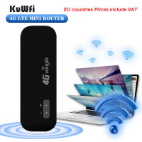 KuWFi Mini 4G Router Wireless 4G USB Modem Wifi Dongle Unlocked Mini Car Wireless Routers Mobile Wifi Hotspot With Sim Card Slot