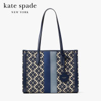 KATE SPADE NEW YORK MARKET SPADE FLOWER JACQUARD STRIPE MEDIUM TOTE กระเป๋าสะพาย / กระเป๋าผ้า