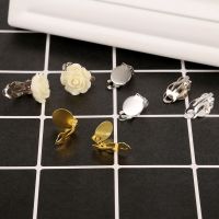 Metal screw Ear Clips Without Pierced Ear clips DIY Ear Clips for Jewelry Making