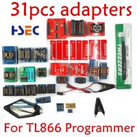 31pcs adapters Original V3 TSOP48 SSOP28 TSSOP28 SOP28 SOP16 SOP8 adapter socket +SOP8 ic test Clip for TL866ii TL866 Programmer