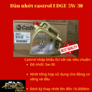 Thùng 4 Can Dầu nhớt xe ô tô cao cấp Castrol Edge Professional 5W30 4L