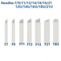 10pcs 0.2mm 0.25mm Microblading Needles for Tattoo Lamina Tebori 7 9 11 12 14 Flex Blades U Shape Permanent Makeup Needle Blade