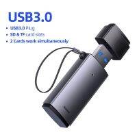 Baseus เครื่องอ่านการ์ดความจำการ์ดรีดเดอร์ USB 3.0ชนิด C เป็น Micro การ์ดความจำแบบ2 In 1สำหรับพีซีอุปกรณ์เสริมสำหรับแล็ปท็อปเครื่องอ่านสมาร์ทตัวแปลงการ์ดรีดเดอร์การ์ด