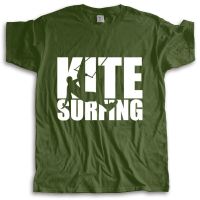 เสื้อยืดเสื้อสีดำสำหรับผู้ชาย Kitesurf เสื้อยืดผู้ชายเสื้อยืดแฟชั่นผ้าฝ้ายหรูหราสำหรับผู้ชายเสื้อยืด-ท็อปส์ซูเสื้อชาย