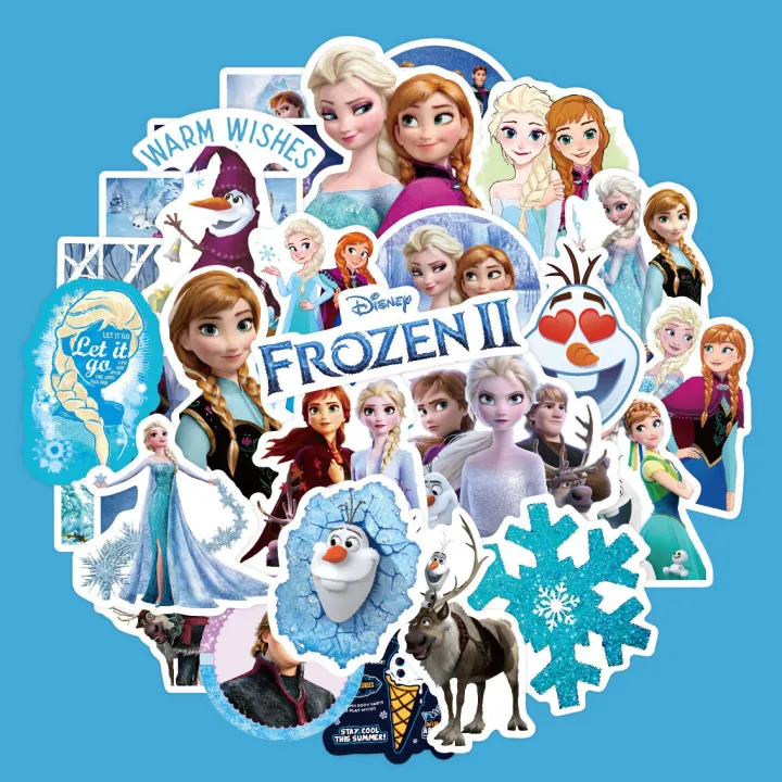 Ready Stock 50 in 1 Frozen Sticker Anna Elsa Sticker Lazada