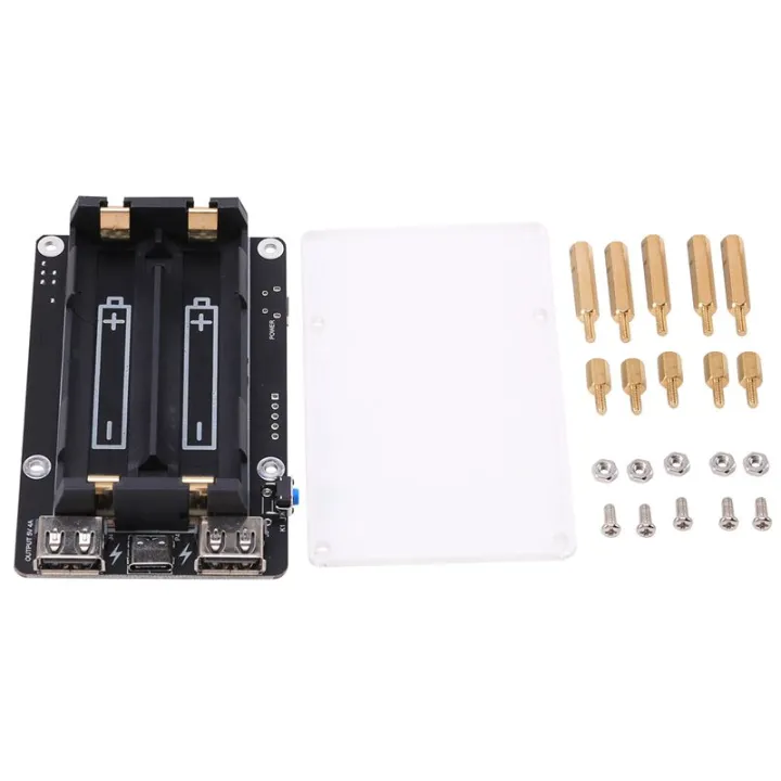 18650 New Ups With Rtc And Coulometer Pro Extended Two Usb Port Power Supply Device For Raspberry 5522