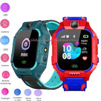 □ Q19 Kids Smart Watch 2G Sim Card LBS Tracker SOS Camera Children Mobile Phone Voice Chat Smartwatches Math Game Flashlight