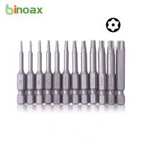 Binoax 6/8/12 Pcs Torx Bit Set 50mm Magnetic Tamper Resistant Star Bits T5-T40 ไขควงประแจ เจาะ Bit Set-pangyh