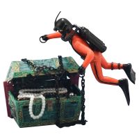 treasure Treasure hunter Diver Decoration for Aquarium Fish Tank