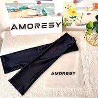 AMORESYs New High-Gloss Oily Solid Color Four-Season Sun Protection Competitive Swimsuit With High Elastic Ins Ice Sleeves