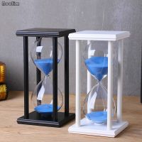 (Gold Seller) 30/45/60 Minutes Colorful Hourglass Sandglass Sand Clock For Kitchen School Wooden Frame Creative Kids Gift Home Decor Ornament