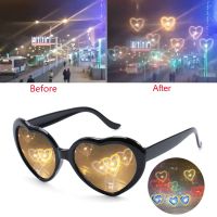 【CW】 Shaped Effects Sunglasses Y2k The Lights Change to At Night Diffraction Glasses Y52