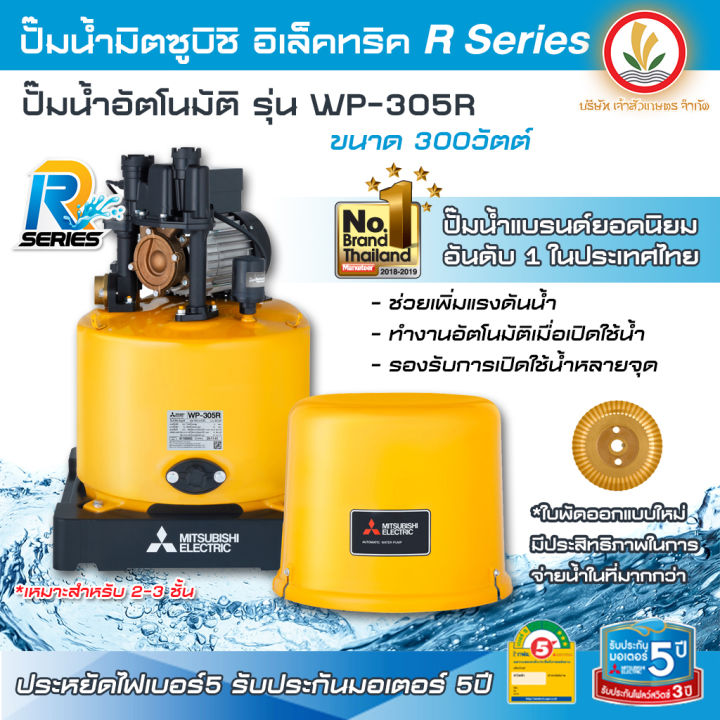 mitsubishi-ปั๊มน้ำอัตโนมัติ-ปั๊มน้ำ-รุ่น-wp-305r-wp-305-r-300w-r-series-รับประกันมอเตอร์-10-ปี